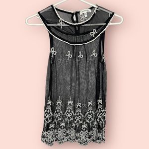 Monteau Sheer Lace Top